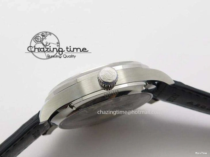 MIROTIME 0329 Portuguese Tourbillon Mystere SS TF Best Edition Black Dial on Black Croc Leather Strap Flexible 7383